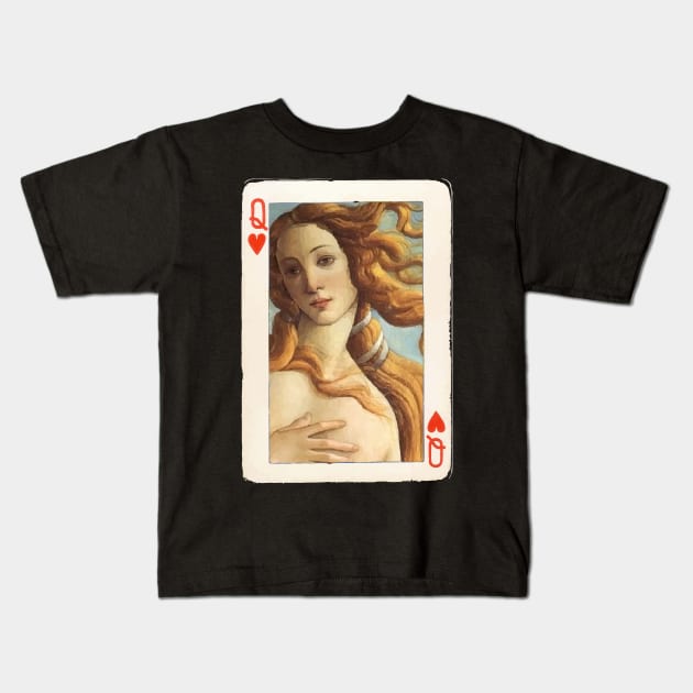 queen of heart Venus Kids T-Shirt by Lamink